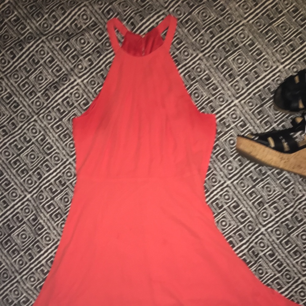 Coral Halter Dress